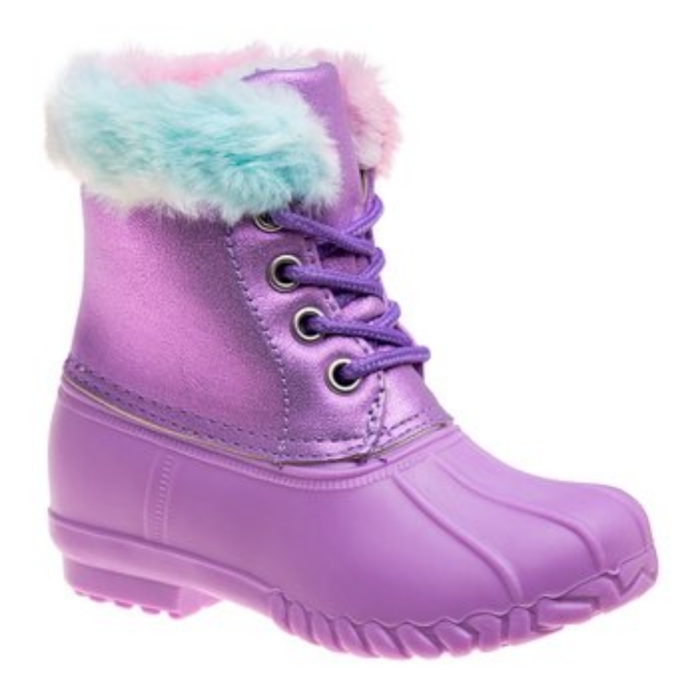 Josmo Purple & Teal Shimmer Duck Boot Toddler 6